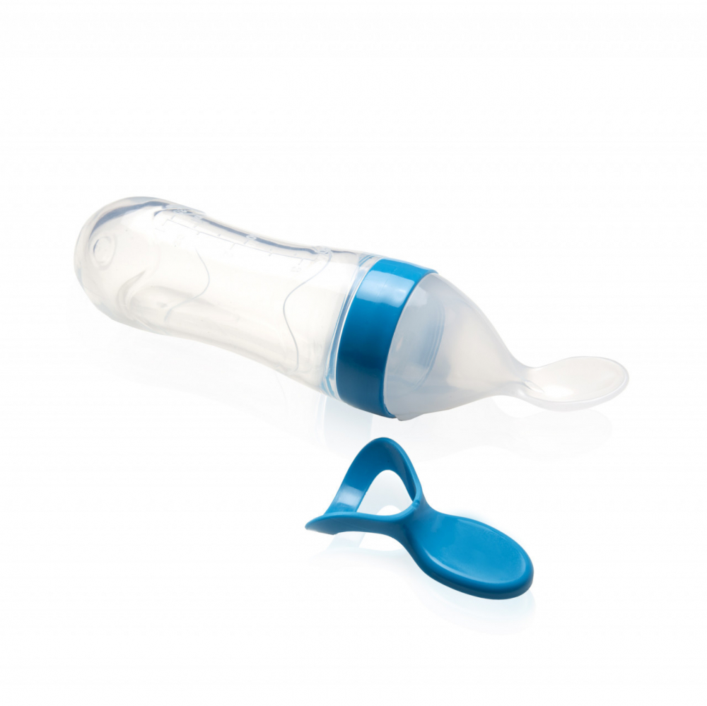 Linguriță cu Rezervor BabyJem, 90 ml, Albastru - imagine 2