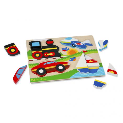 Puzzle Lemn Vehicule Melissa & Doug - imagine 2