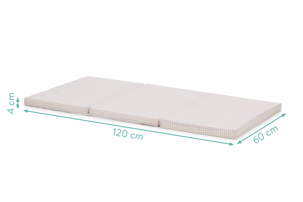 Saltea Pliabilă Fillikid 120x60, Beige Carouri - imagine 2