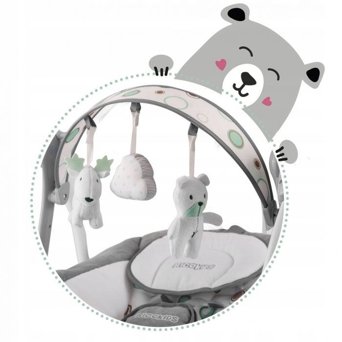 Leagan Electric Ricokids 7321 Gri cu Muzica - imagine 2