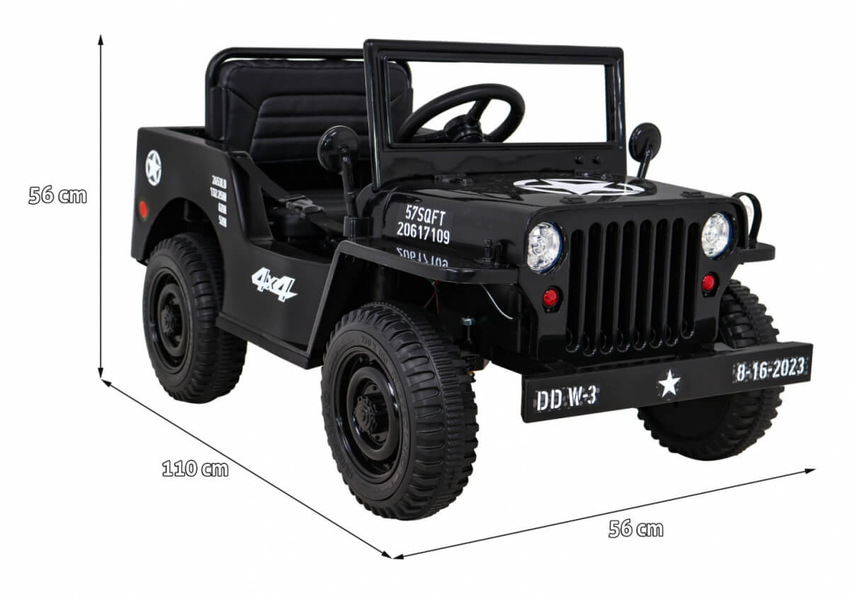 Masinuta Electrica Jeep Militar Lux 4x4 - Autokids - imagine 2