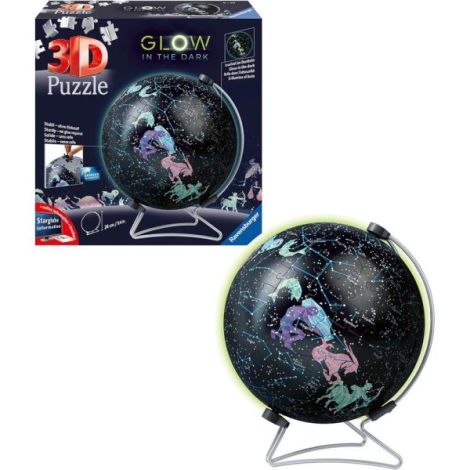 Puzzle Glob 3D Luminează în Întuneric | Ravensburger - imagine 2