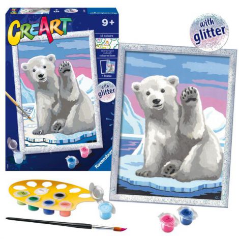 Ravensburger Pictură Urs Polar pe Numere - imagine 3
