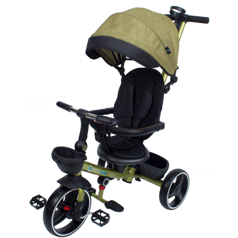 Tricicleta KidsCare Impera Kaki Pliabilă cu Scaun Rotativ - imagine 5