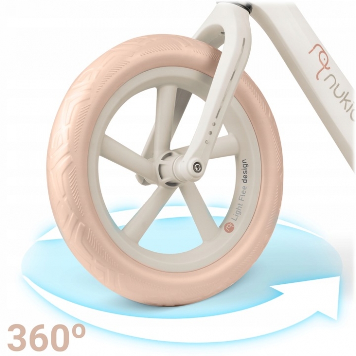 Bicicleta fara pedale Nukido Light Flee Bej - imagine 3