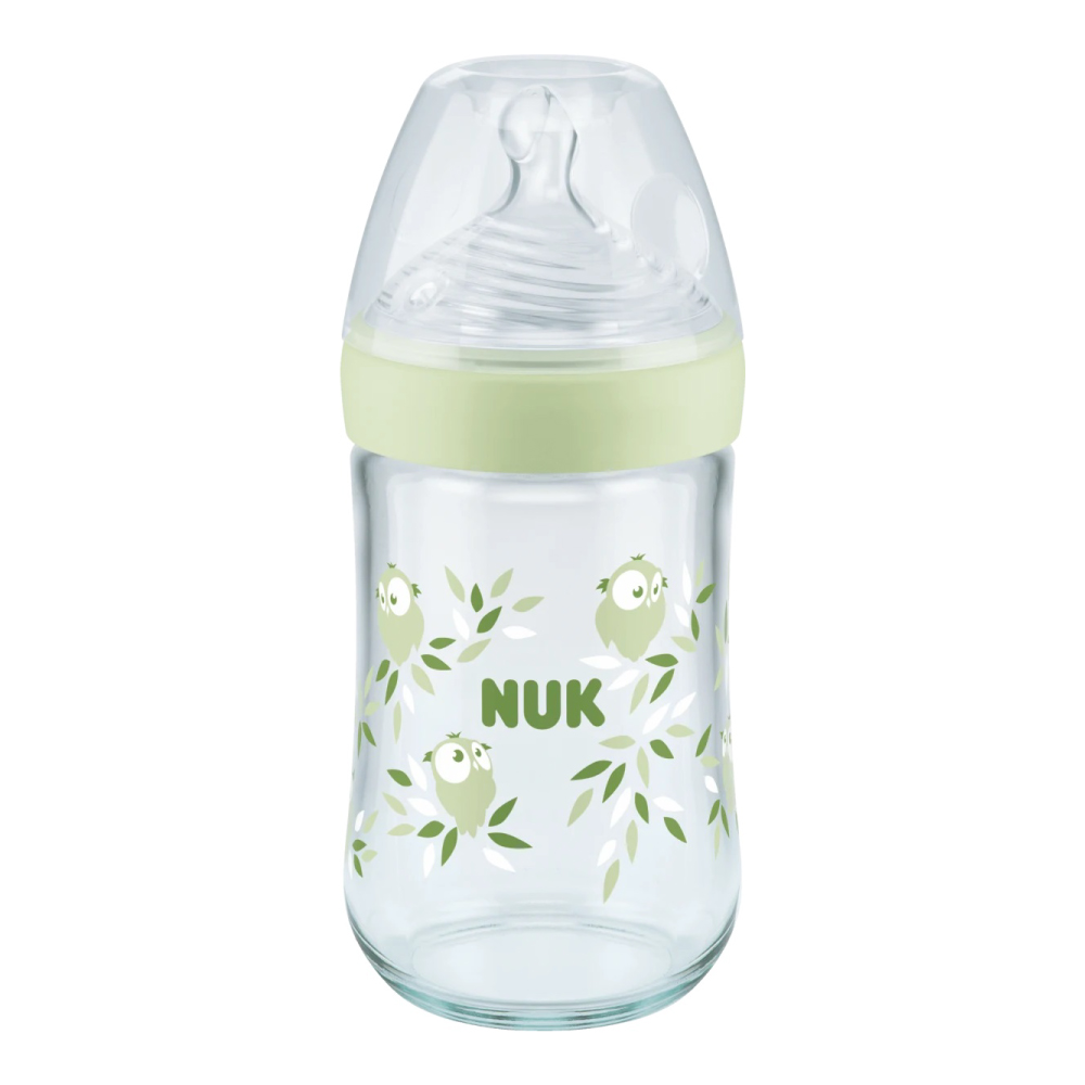Biberon Nuk Nature Sense 240ml Verde, 6-18 luni - imagine 2