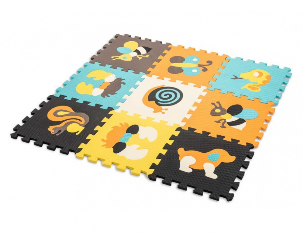 Covoras Puzzle Spuma 9 Piese Ikonka Cute Animals - imagine 9
