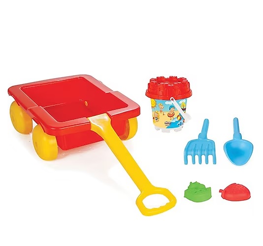 Set Căruț Pilsan Carriage Red cu Jucării Nisip