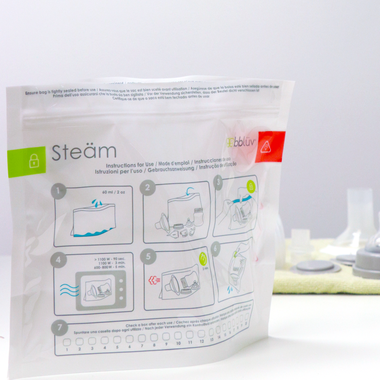 Pungi Sterilizare Microunde bblüv Steam