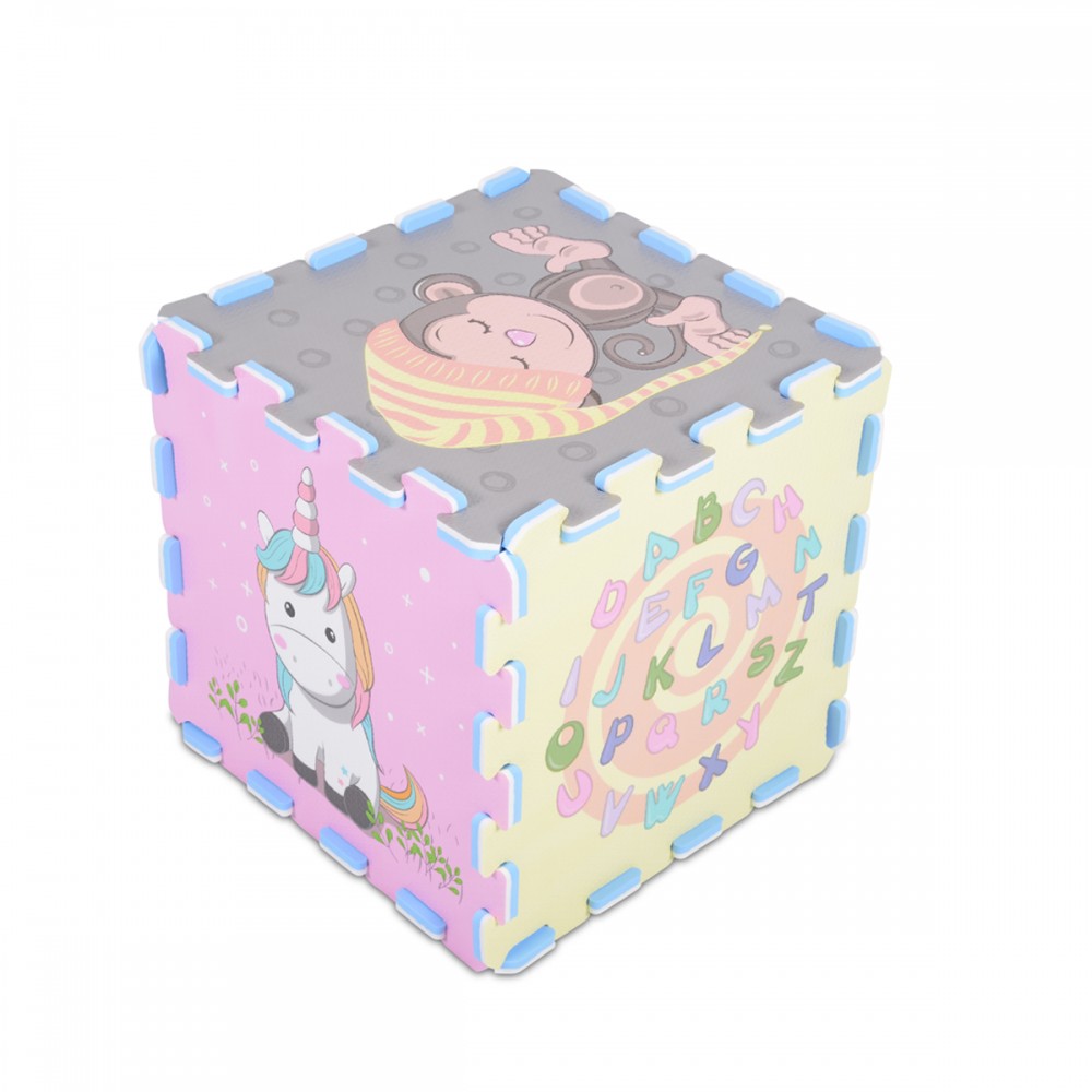 Covoras Puzzle 9 Piese Moni, Design Educativ Animale