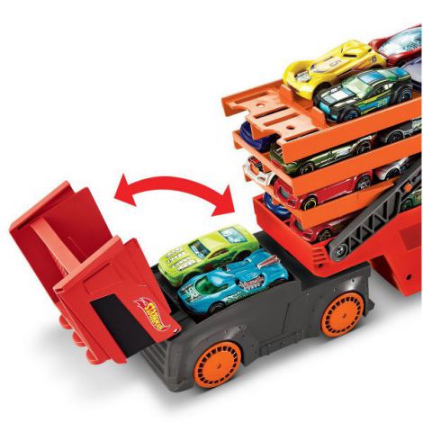 Hot Wheels Mega Transportator 50 Masini - Mattel - imagine 7
