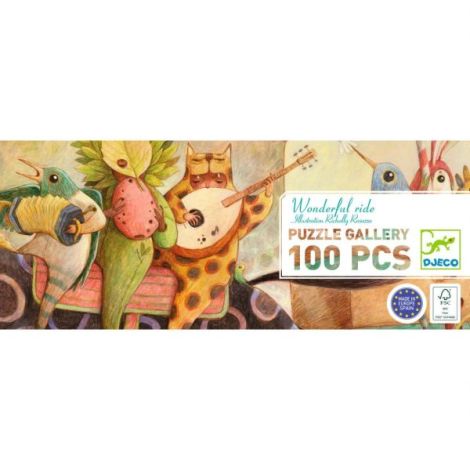 Puzzle Djeco La plimbare 100 piese, format galerie - imagine 2
