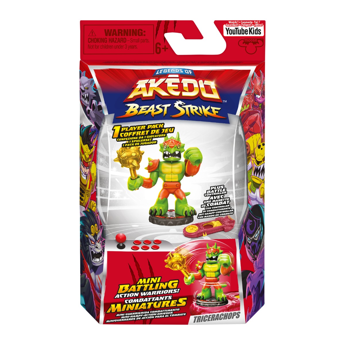 Figurina Akedo Tricerachops Beast Strike