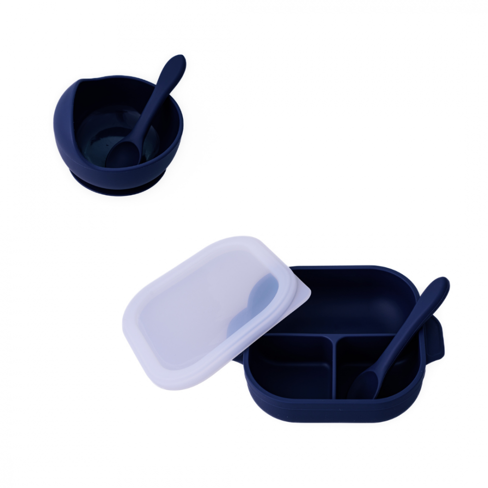 Set Masa Bebelusi Oaki Bleumarin, cu Ventuza - imagine 7