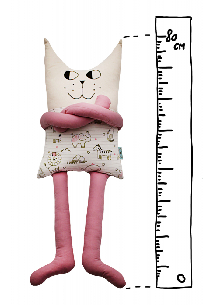 Păpușă Pernă Pisica Fifi Tiknik 80 cm