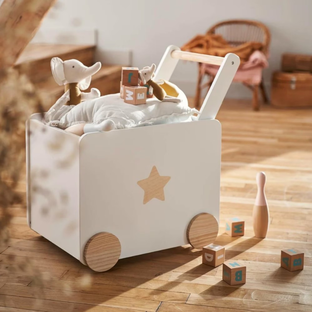 Cutie depozitare lemn Ginger Home cu roti - imagine 5