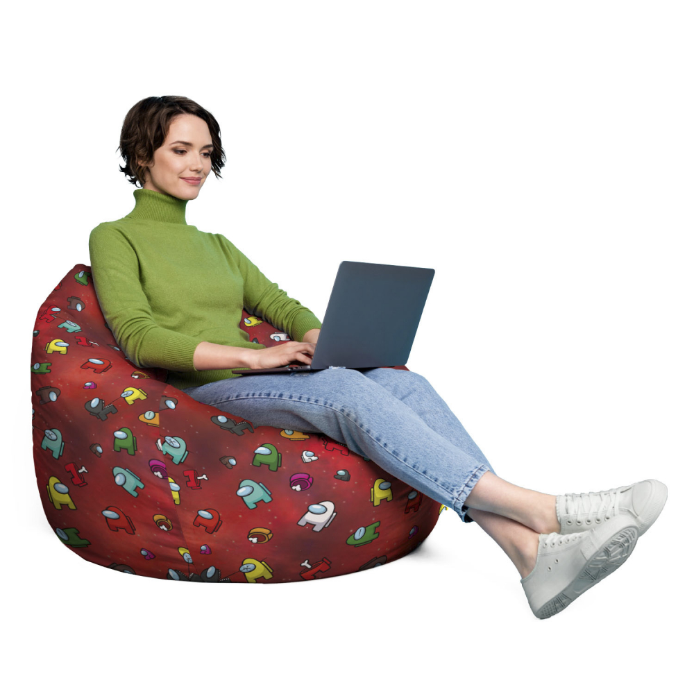 Husa Puf Bean Bag Para XL Rosu | Updeco - imagine 4