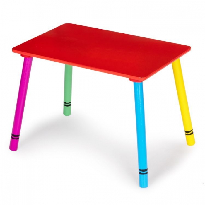 Set masă și 2 scaune Ecotoys, MDF și pin