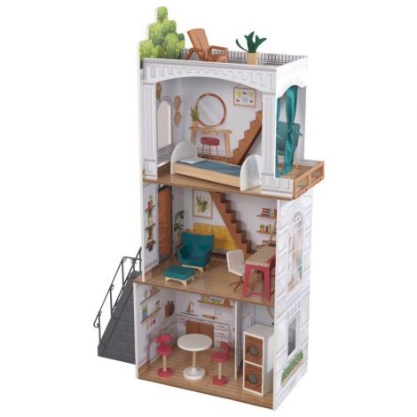 Căsuță Păpuși Rowan Kidkraft cu Mobilier - imagine 13