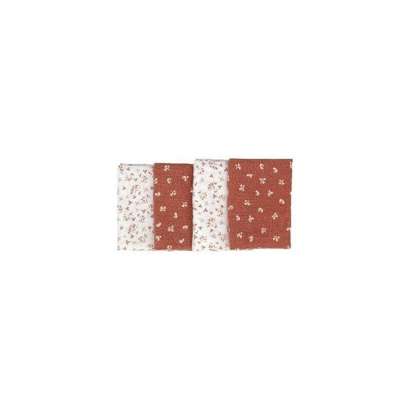 Set 4 Lavete Bubaba Muselina Pink, 40x40 cm - imagine 2