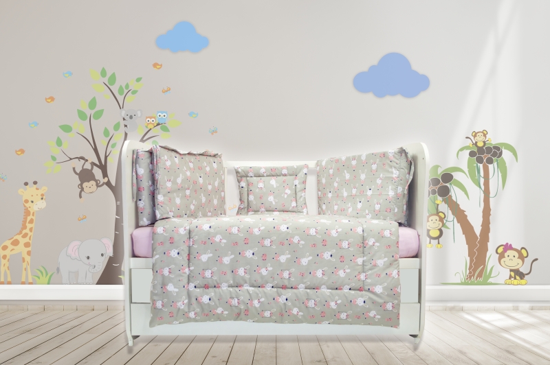 Lenjerie Patut Mykids Dancing Bunny 4+1 Piese - imagine 3