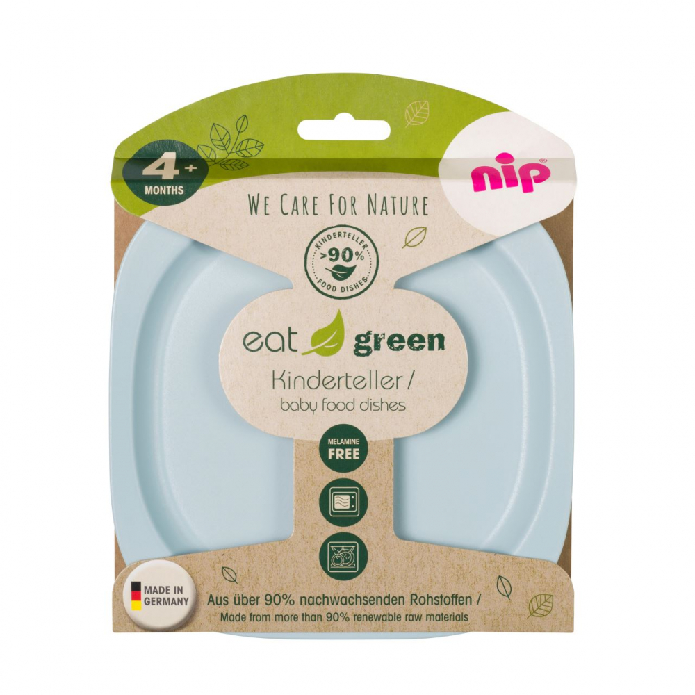 Set 2 farfurii copii Nip Eat Green Ecologice