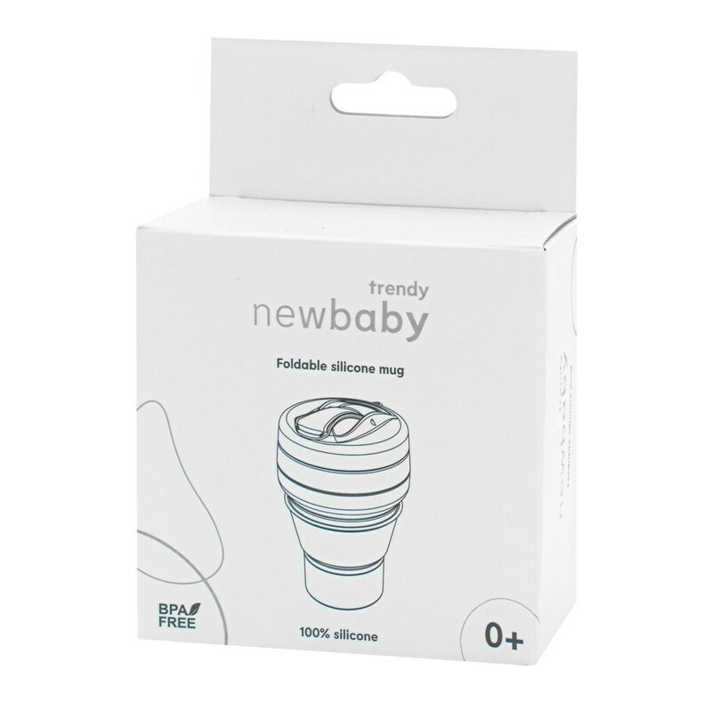 Cană Pliabilă Silicon New Baby 350ml Gri - imagine 3