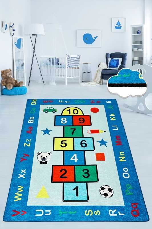 Covor Antiderapant Chilai Home Sotron Blue 150x200 - imagine 4