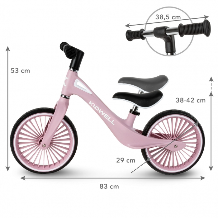 Kidwell NIX Roz - Bicicletă Fără Pedale Ușoară - imagine 7