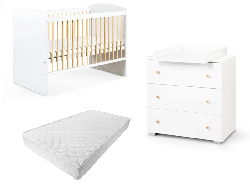 Set Mobilier Copii Klups Karolina Alb Natur - imagine 5