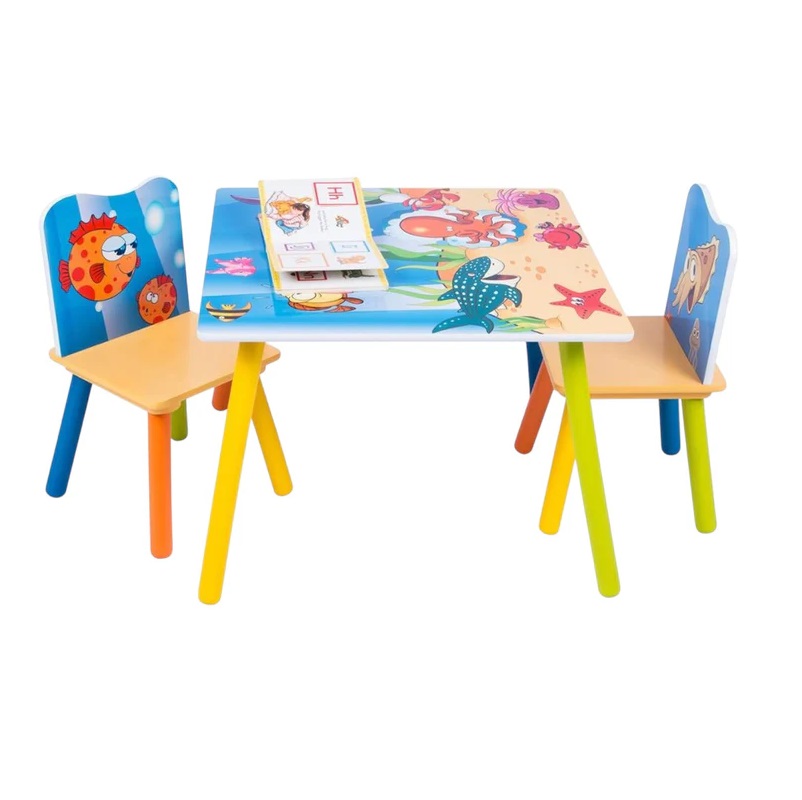 Set Masa+Scaune Copii Ocean Animals Ginger Home - imagine 8