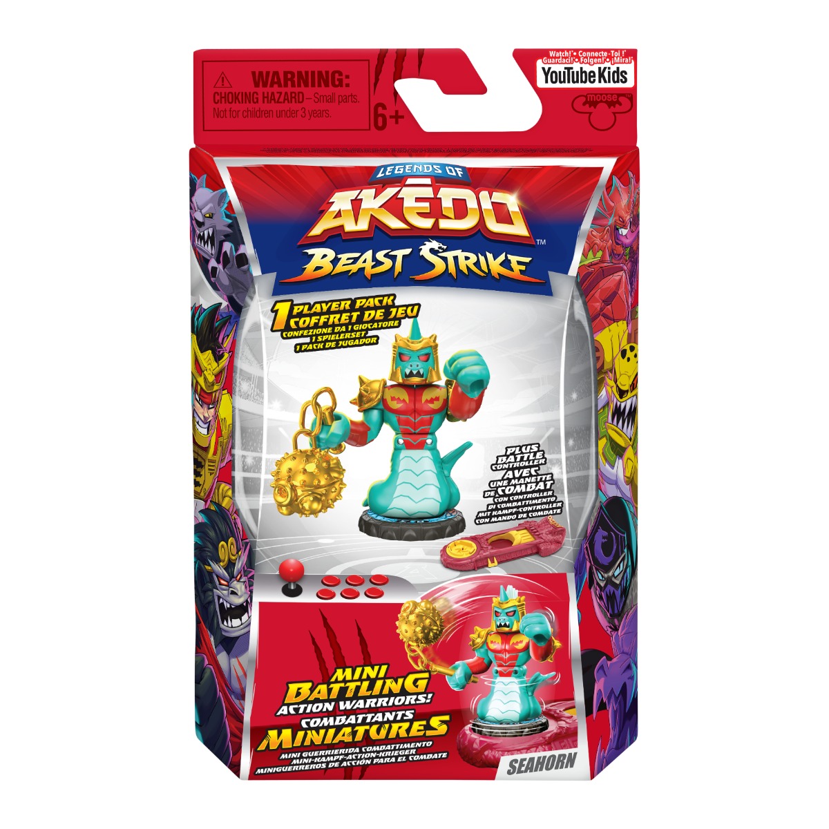 Figurina Akedo Beast Strike Seahorn cu Accesorii