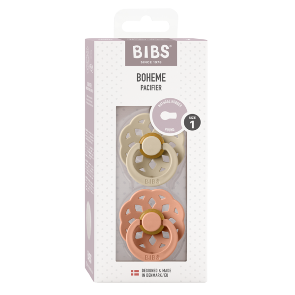 Set 2 Suzete Bibs Boheme, Latex, 0+ Luni