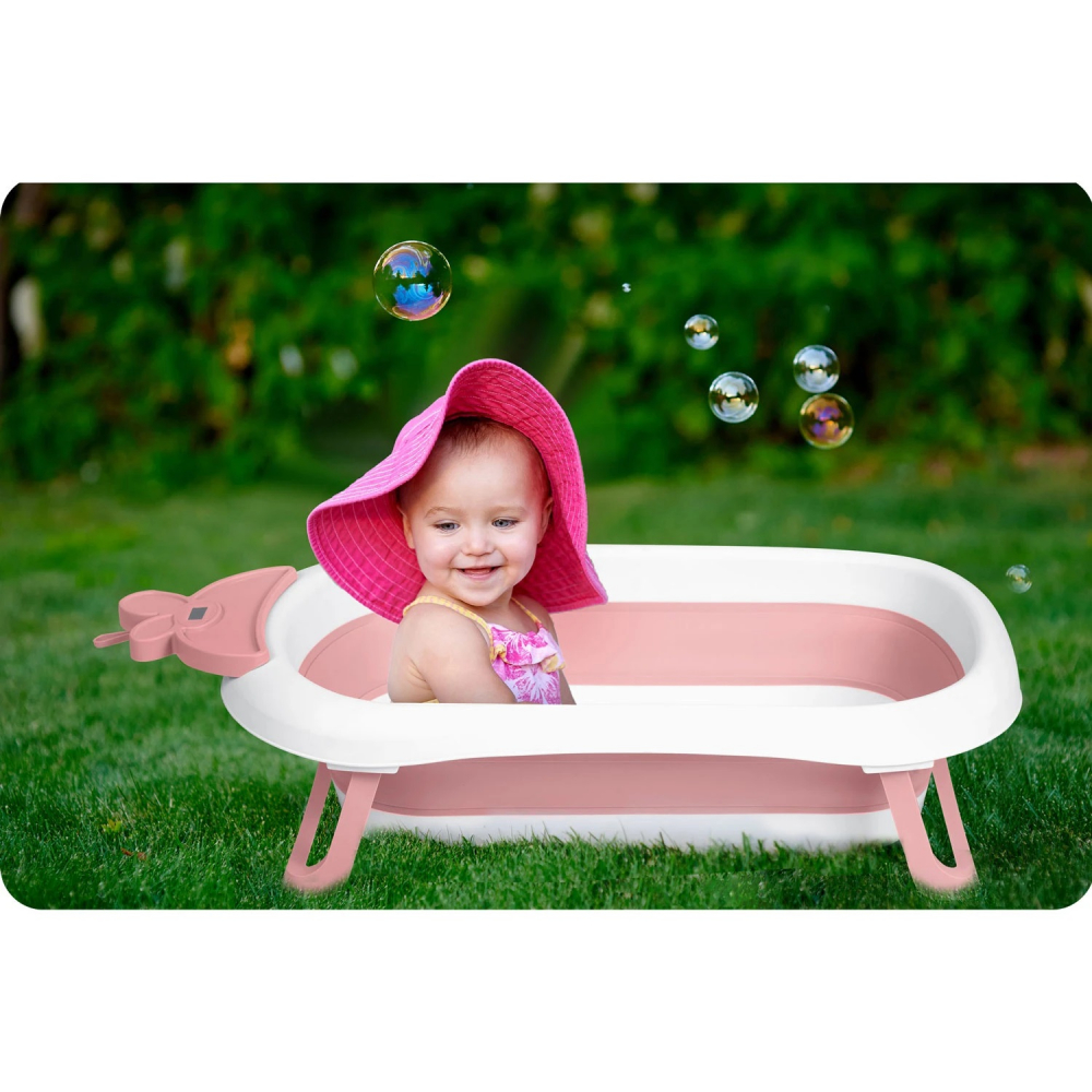 Cădiță Pliabilă Ricokids Butterfly Pink cu Termometru - imagine 7