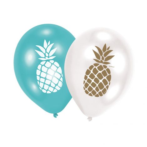 6 Baloane Latex Ananas Amscan | Decor Petrecere