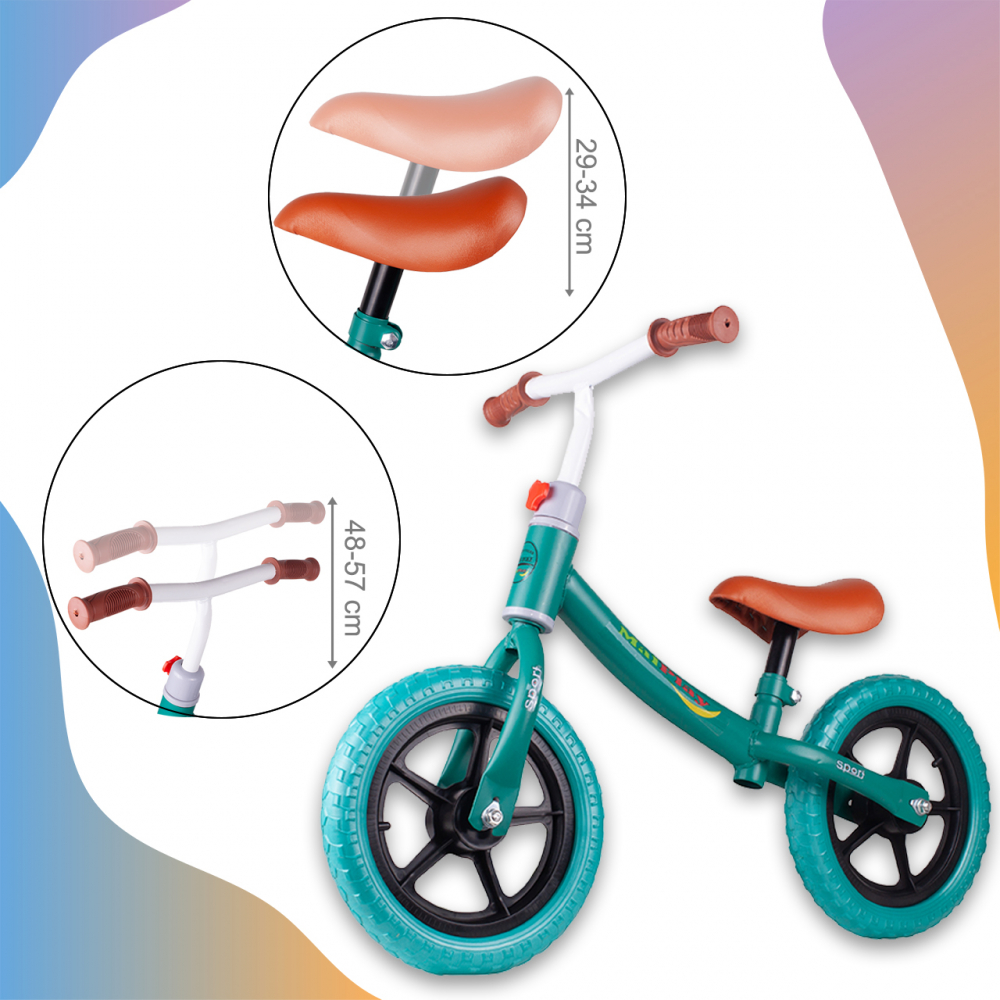 Bicicleta Malplay Push Sport Albastru, Fara Pedale - imagine 7