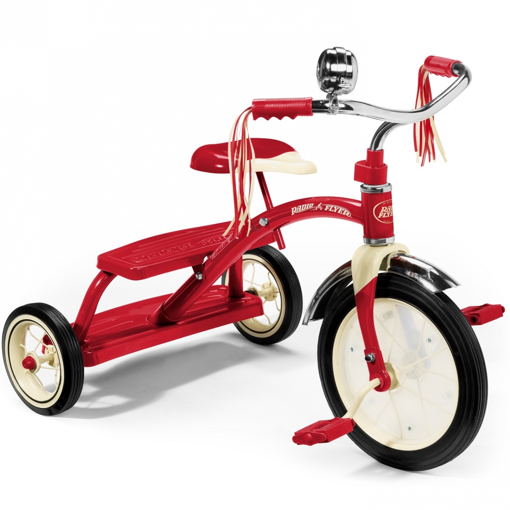Tricicleta Radio Flyer Classic Red Dual Deck - imagine 3