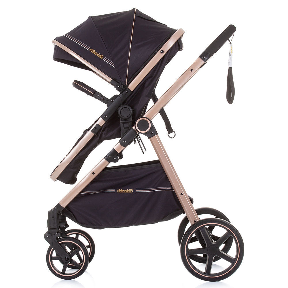 Carucior Chipolino Misty 2 in 1 Ebony, Landou + Scaun - imagine 3