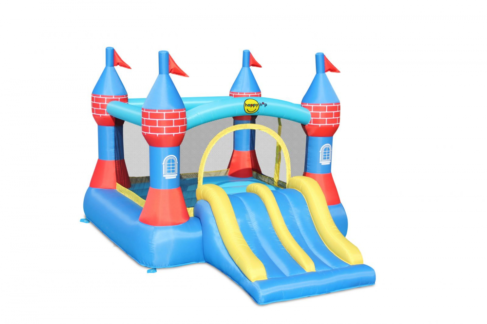 Saltea Gonflabilă Castel cu Tobogan Dublu Happy Hop - imagine 4