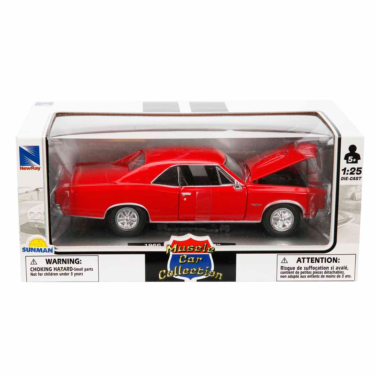 Masina Metalica New Ray 1966 Pontiac GTO 1:25 Rosu