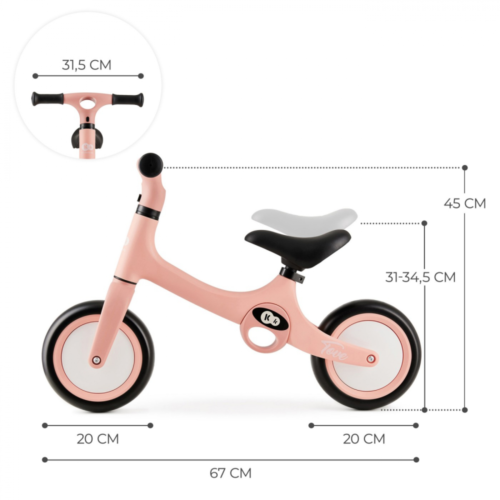 Kinderkraft Tove Roz - Bicicletă Echilibru Ușoară - imagine 5