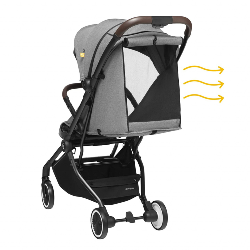 Carucior Skiddou Espoo+ Gri, Pliabil Ultracompact - imagine 5