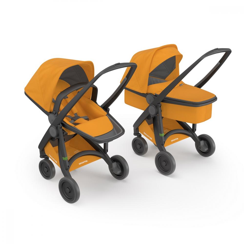 Carucior 2 in 1 Greentom 100% Ecologic Black Sunflower - imagine 6