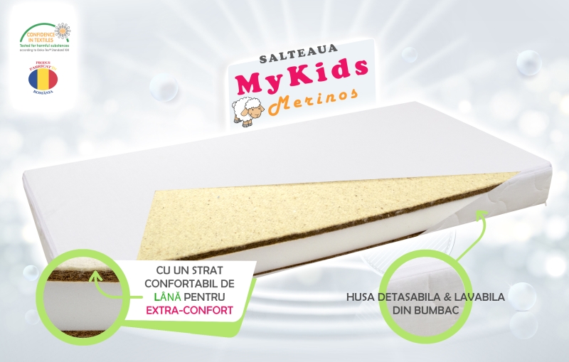 Saltea Fibra Cocos Merinos Mykids 120x60 cm