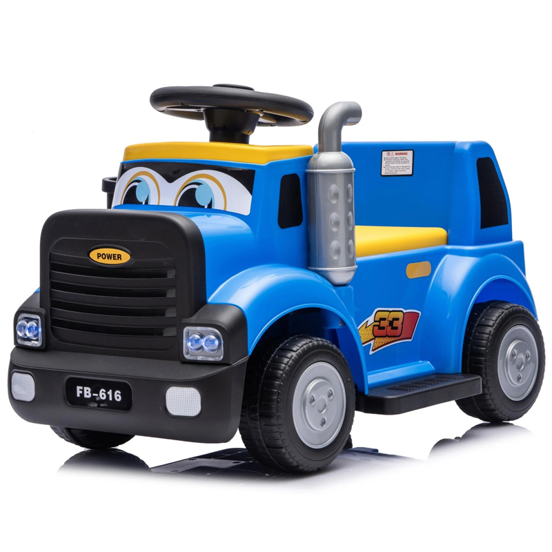 Camion electric multifunctional 2 in1 Lightning 33 pentru copii 18-36 luni,  30W 6V, culoare dark blue