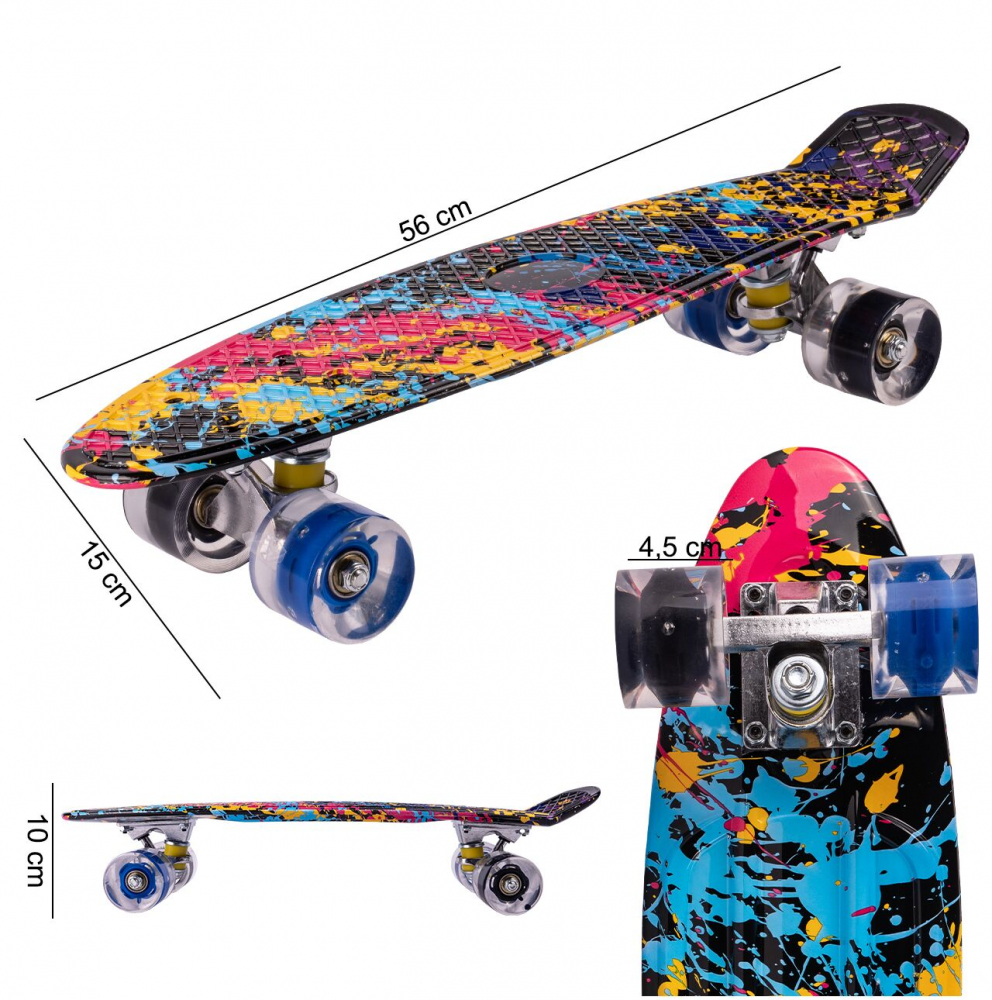 Skateboard Malplay cu LED-uri, 56x15cm - imagine 8