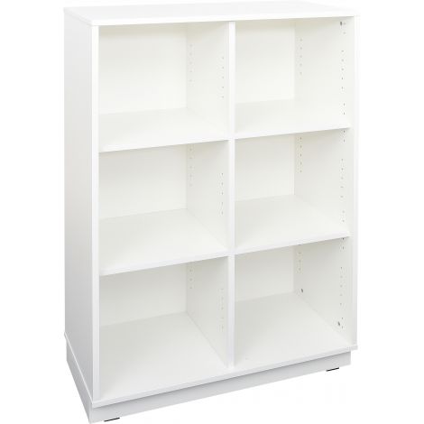 Dulap Quadro L Moje Bambino, 6 compartimente, Alb