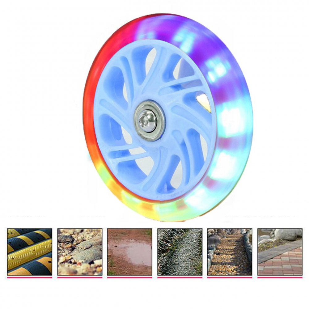 Trotineta Pliabila NICEkids Blue cu LED - imagine 7