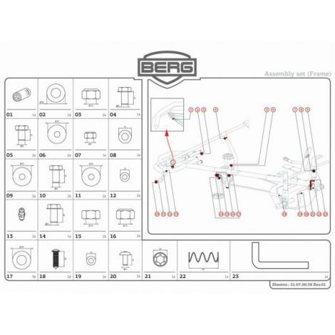 Set Asamblare Berg XL Frame | Montaj Ușor și Sigur