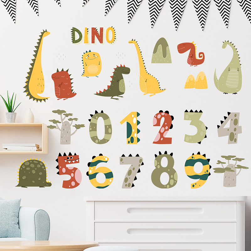 Sipo Sticker Dino Numere 63x63cm Educativ - imagine 2
